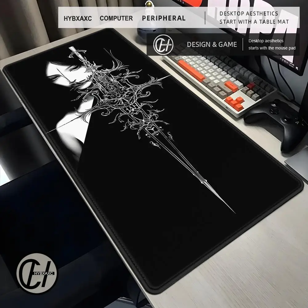 

Cool Sword-wielding Girl Design Large Size Anti-slip Rubber Mouse pad XXL Computer Gaming accessories Keyboard Desktop Decor Mat