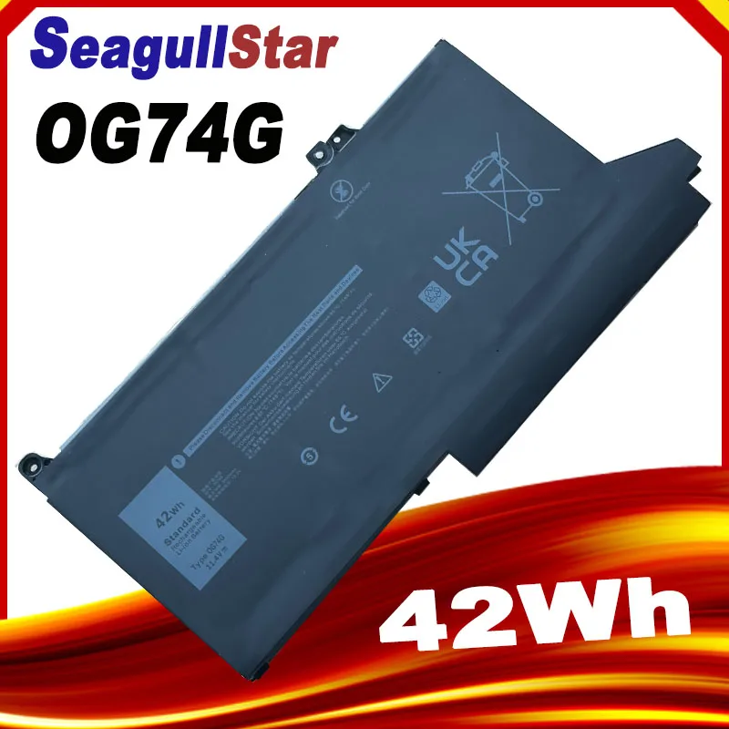 SeagullStar NEW Laptop Battery 0G74G  for Dell Latitude 5300 5310 7300 7400 Series Notebook OG74G 02PFPW 11.4V 42Wh