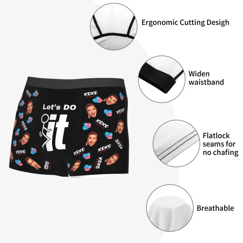 Customized Men's Underwear with Picture&Text-Personalized Valentine's Day Gift for Husband,Funny Boyfriend Present,Photo Boxers 5