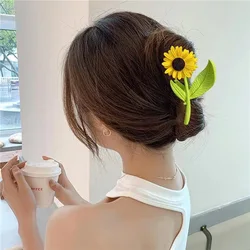 2024 New Fashion Summer Tulip Grab Clip Hairpin Sunflower Back Head For Ladies Hair Accessories Wholesale