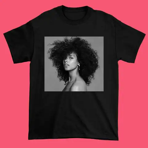 Nuova popolare maglietta Alicia Keys Black Men di tutte le taglie