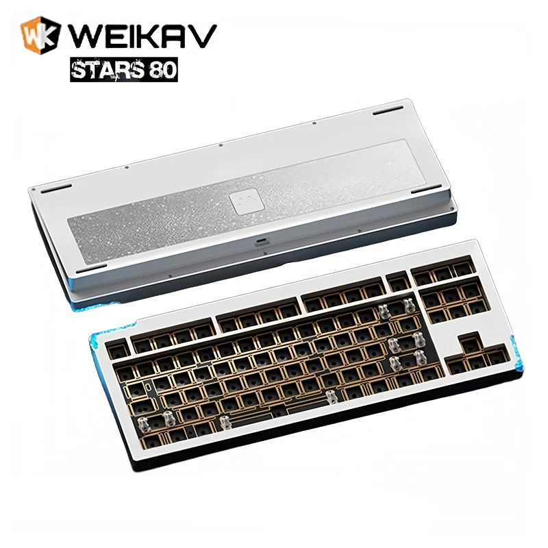 New Weikav Stars80 Mechanical Keyboard Kit QMK/VIA Customized Bluetooth Electronic Sports Gaming Keyboard Windows /MacOS /linux