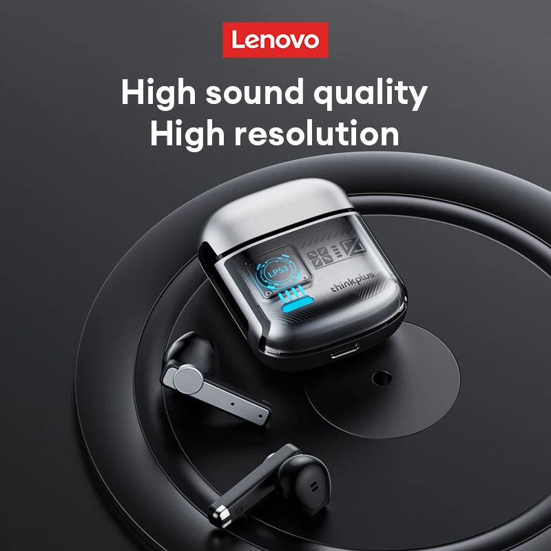 Выбор Lenovo LP53, новая Bluetooth-гарнитура TWS V5.4, Hi-Fi стерео музыкальная игровая гарнитура, 30-часовая спортивная гарнитура с длительным сроком службы