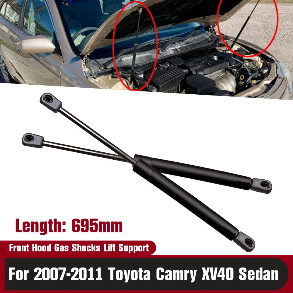 Car Front Hood Gas Struts Shock Absorber Lift Supports Car Styling Absorber Accessories For Toyota Camry XV40 Sedan 2007-2011