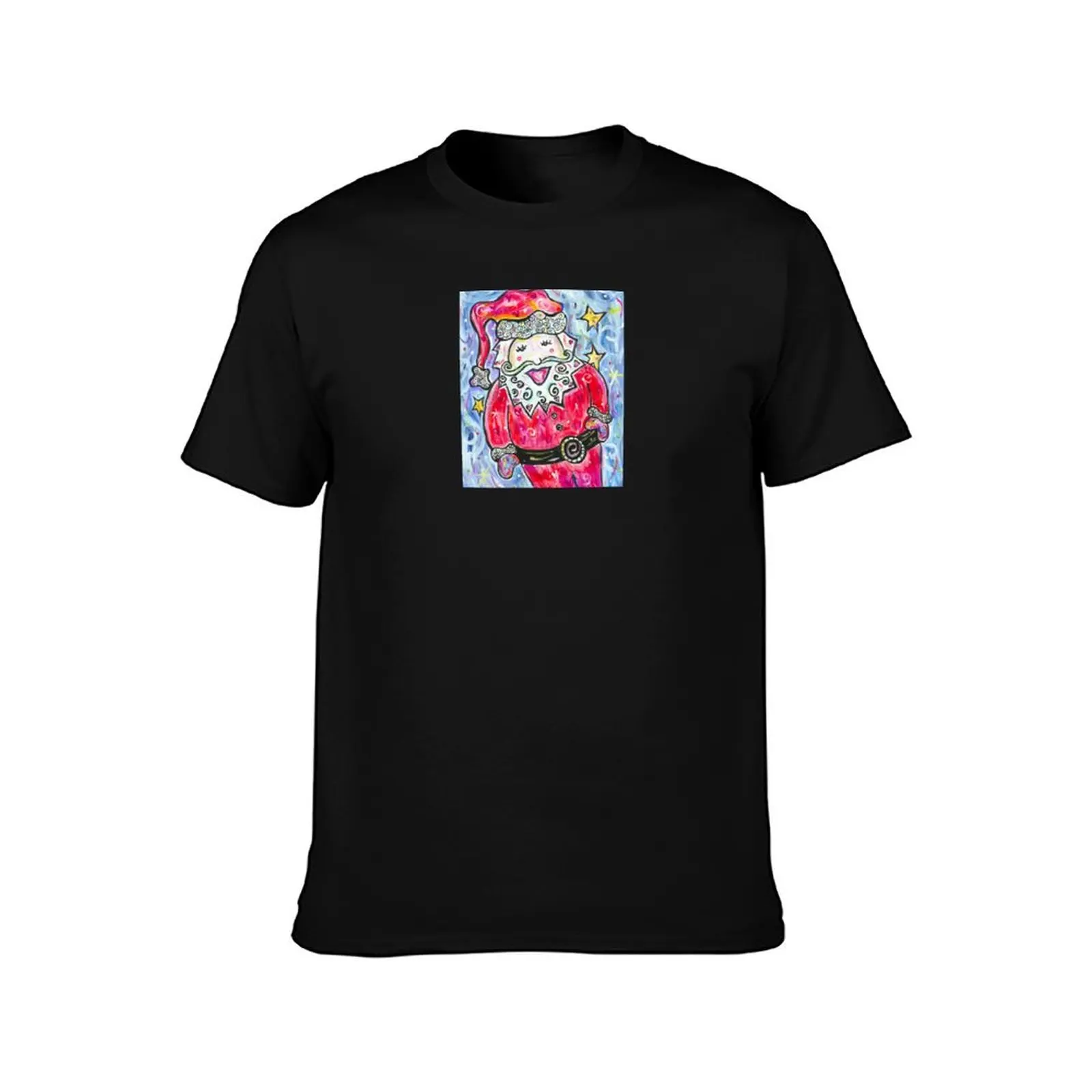 Whimsical Jolly Santa In The Snow T-Shirt Halloween Casual T-Shirt