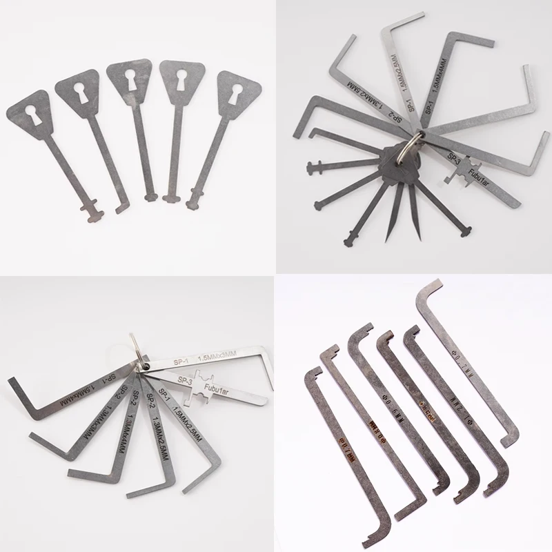 

Locksmith Push Rod Tension Wrench Tools for Lock,Comb Lock Tools Portable Pocket Tools