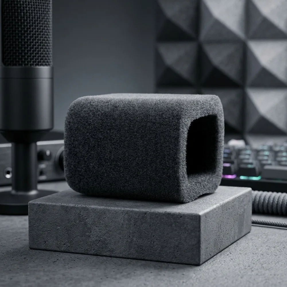 Microphone Cover with Plush Foam Windscreen for FIFINE AmpliGame AM8 to Reduce Plosives Breath Sounds and Noise