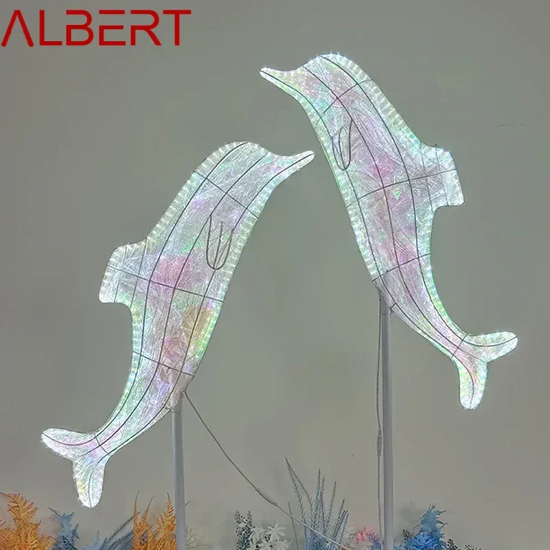 ALBERT Modern Little Dolphin Wedding Lantern Area Props Street Lamp LED Stage lighting Festival Atmosphere Background Decoration