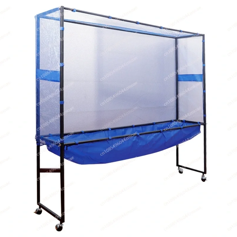 Table tennis net, movable floor type, ball pick-up net with wheels, serving machine training and recycling net