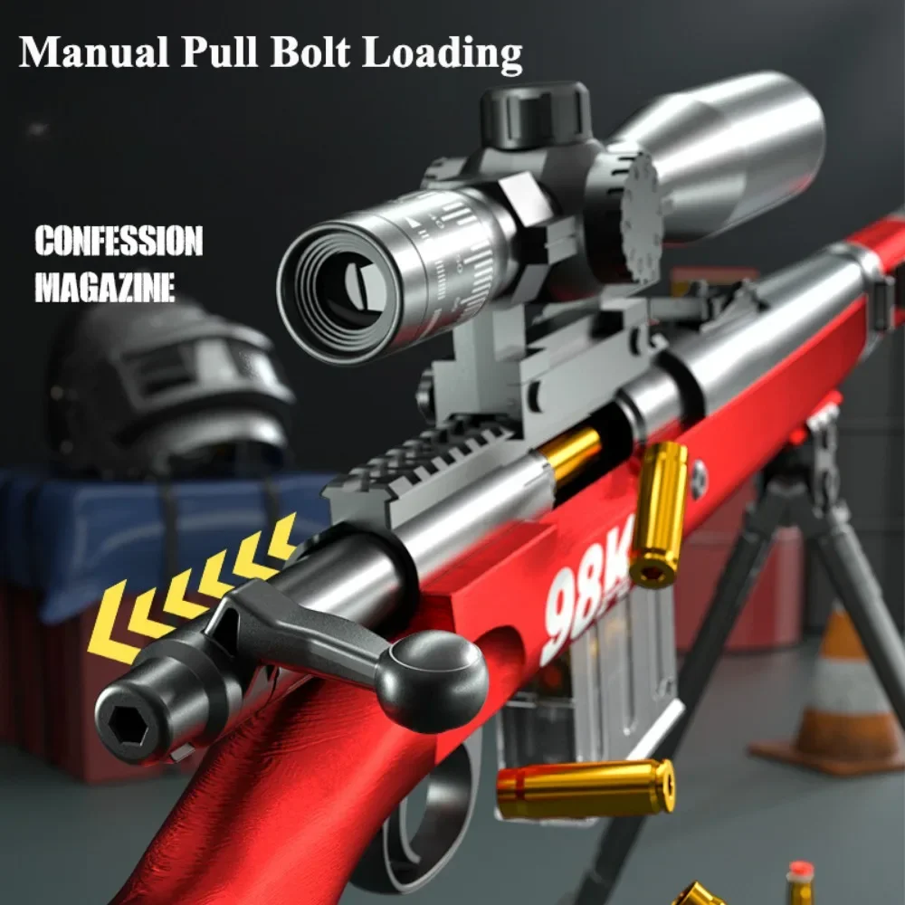 98k EVA Soft Bullet Manual Toy Gun Pistol Airsoft Pneumatic Gun Weapon CS Shoot Game for Adults Boys Christmas Gift