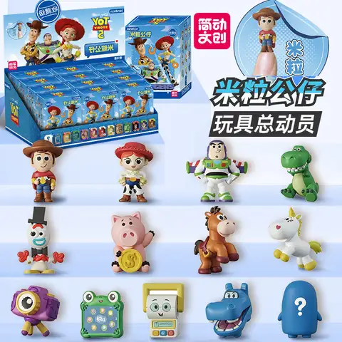 Jandoon toy story Blind Box Woody Buzz Lightyear Jessie Rex Slinky Dog Hamm Collection Doll Mini Joy Action Figure Model Toy Gif