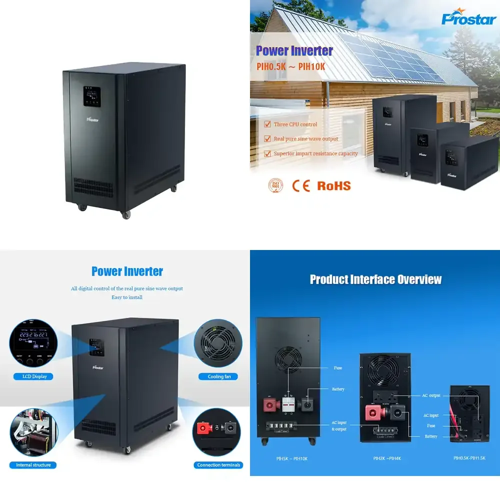 

1000W 96V Low Frequency Pure Sine Wave Power Inverter for Solar Generator RV Off Grid System Single Phase 1kW DC to AC