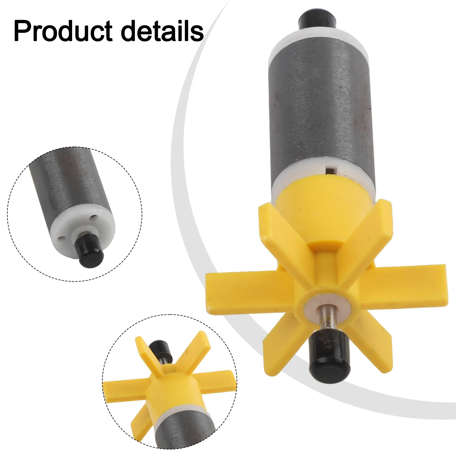 Filter Pump Rotor Includes Shaft Replacement Rotor Shaft Yellow 2.2m For Small Submersible Pumps Metal Plastic