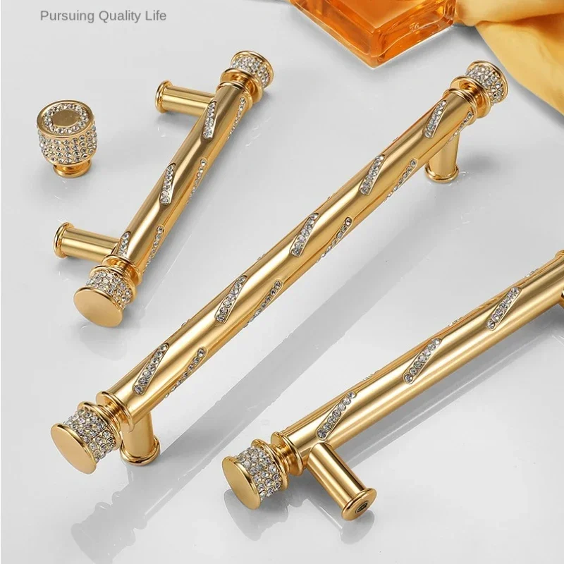 Modern Light Luxury Black Gold Kitchen Cabinet Handles Zinc Alloy Wardrobe Dresser Drawer Knobs Furniture Door Hardware