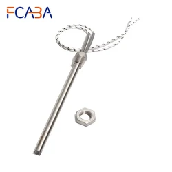 FCABA 10mm Dia 140~180mm DN10/16mm Cylindrica Cartridge Heater 110V/220V/380V 350W 201SUS Electric Heating Element with Nut