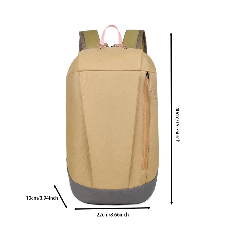 Outdoor Sports Lightweight Backpack Small Gym Bag Outdoor Fitness Riding Hiking Backpack Solid Color Oxford Cloth Backpack