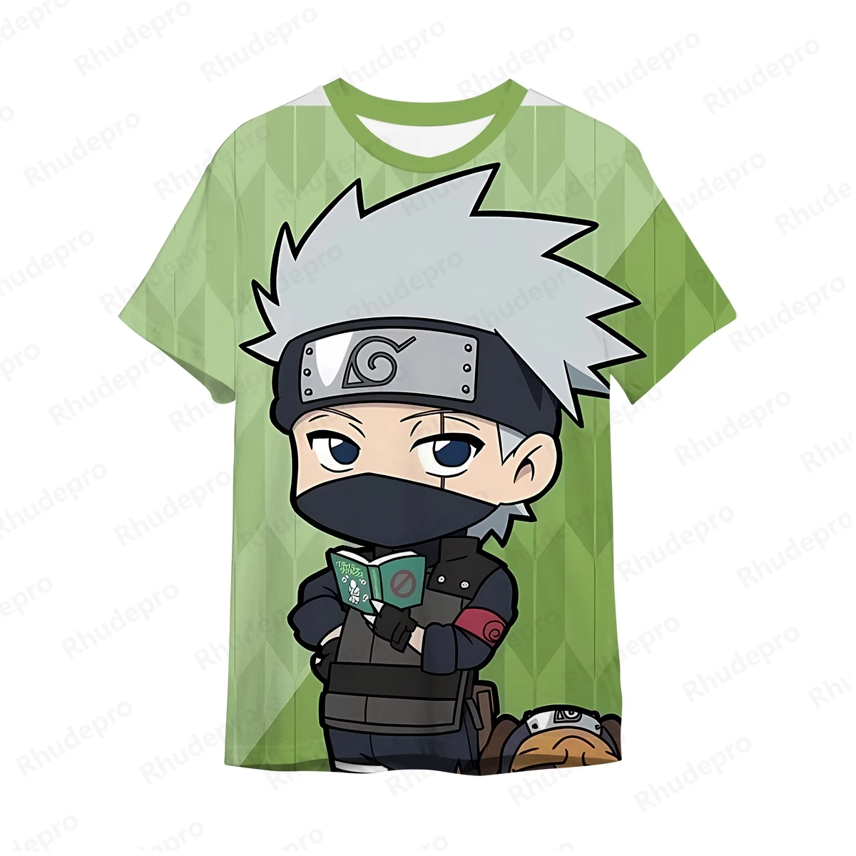 Harajuku Style Men's T-shirt Shirts Trend Naruto Fashion Kakaxi High Quality Streetwear Hip Hop Y2k Clothes Oversized Tops