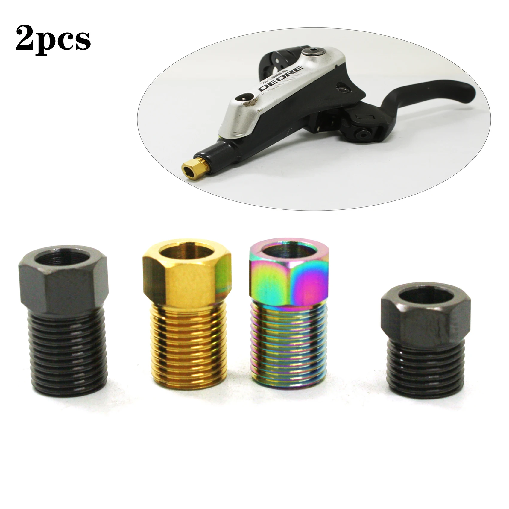 M8 Bicycle Bicycle Hydraulic Hose Screw Bolt Nut for Shimano/AVID/GUIDE Titanium Alloy disc brake tubing connection screw P0.75