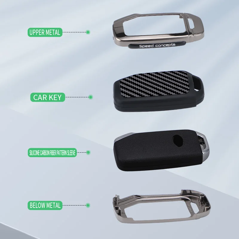 3 4Button Alloy Carbon Fiber Car Key Case for Kia Motors K5  K2 Sportage KX3 Forte K4 Sorento KX5 Sportage KX1 Sportage KX Cross - view 5