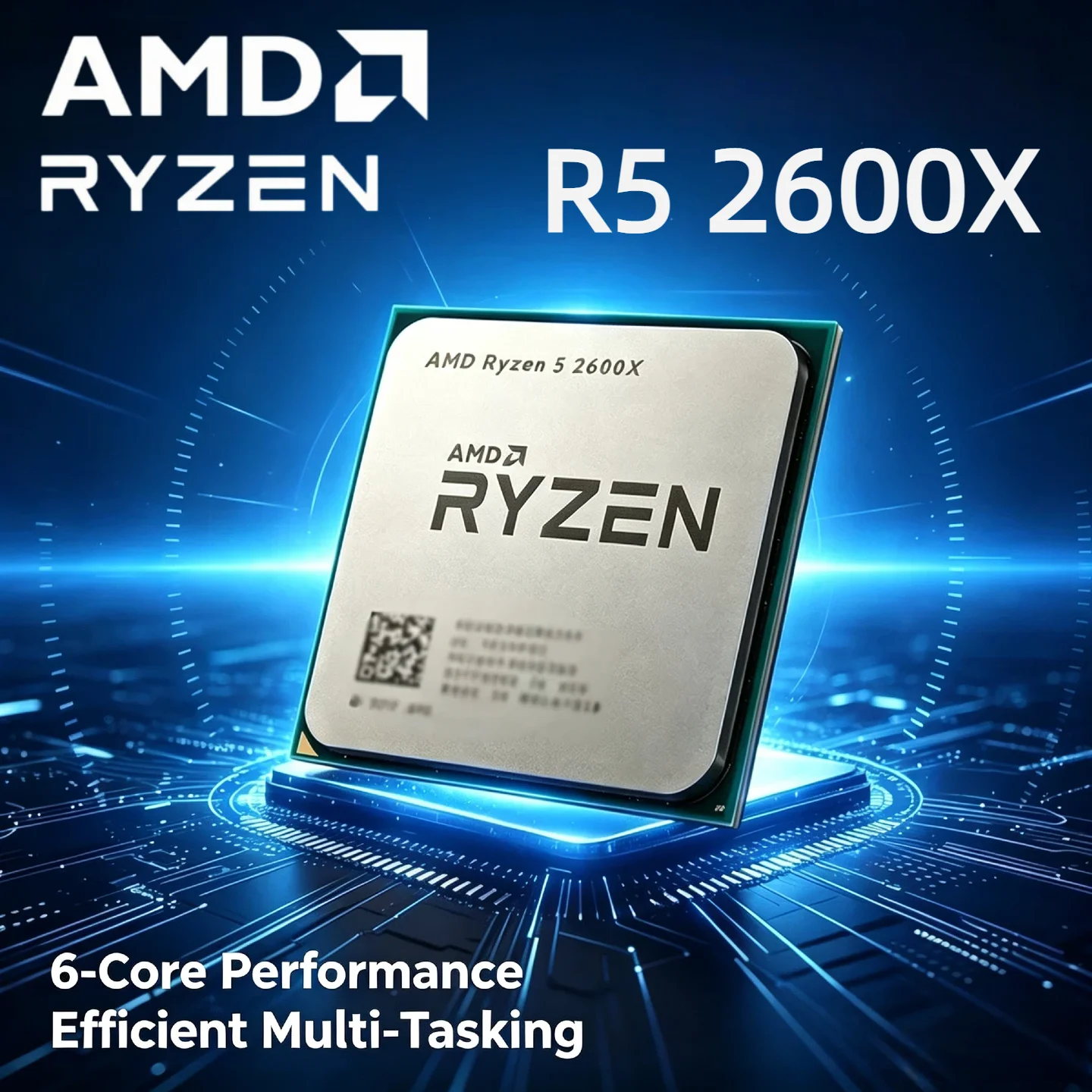 New AMD Ryzen 5 2600X Processor 6C 12T 3 6GHz 95W Socket AM4 Desktop CPU Tray No Fan Pro X Max Gaming Speed Core New No Cooler