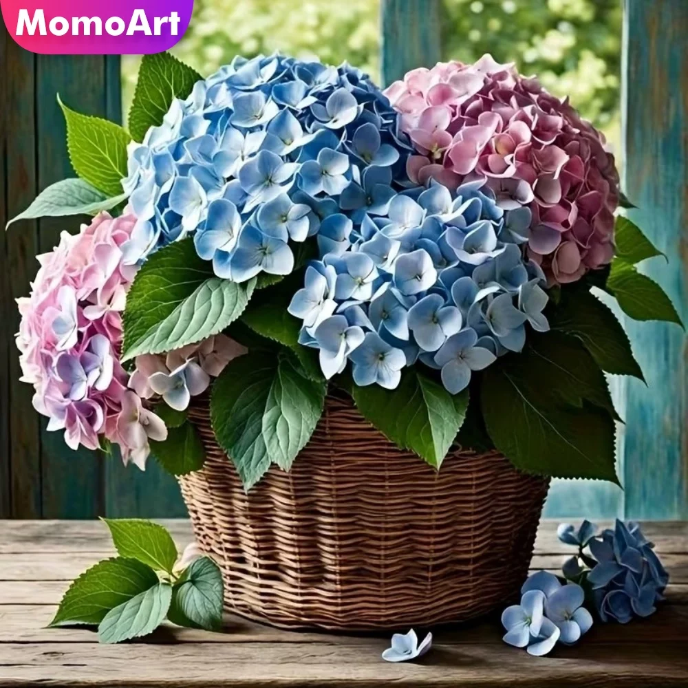 Momoart Hydrangea Diamond Painting Flower DIY Diamond Mosaic New Arrival Cross Stitch Kits Embroidery Handmade Hobby Wall Decor