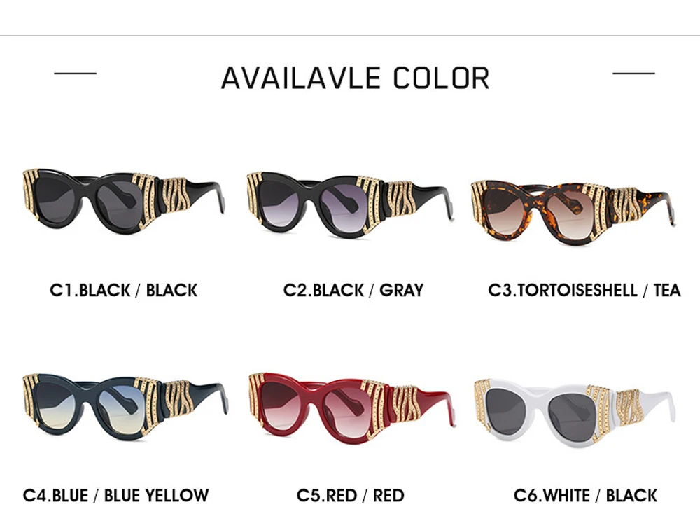 Klassische Sonnenbrille Männer Frauen Trend Sonnenbrille Schlange Muster Reise Vintage Retro Oculos Shades Weibliche UV400 Gafas De Sol – Detail 9