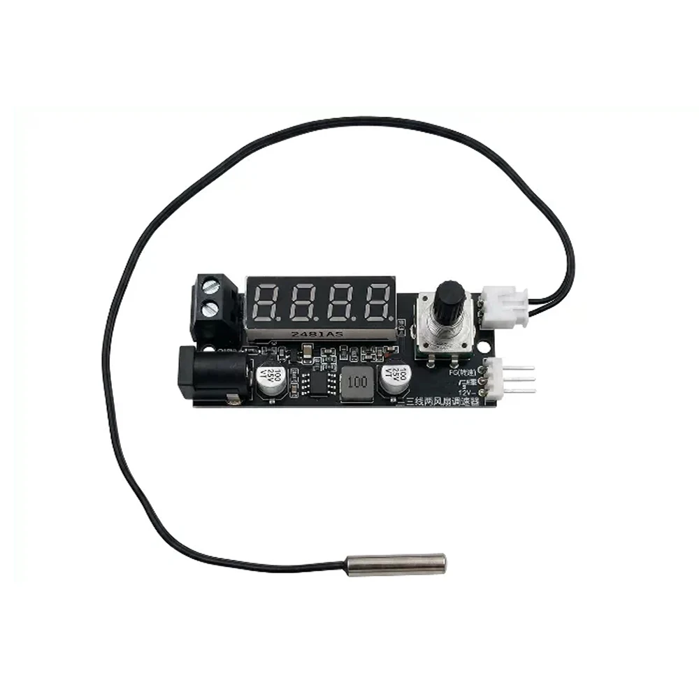 3A Digitaler Lüfterdrehzahlregler mit einstellbarer Spannung und Temperatursteuerung für PC-Aquarium-Kühlsystem-Zubehör – Detail 4