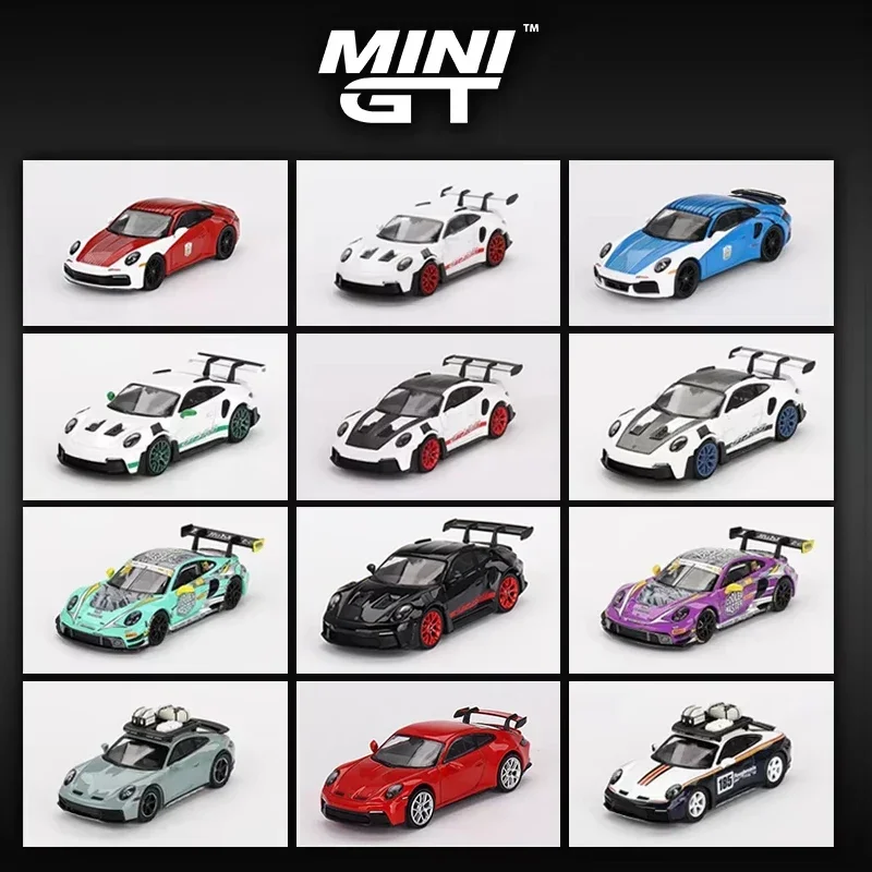 PreSale MINIGT 1:64 992 GT3RS Tribute To Carrera RS  Touring Crayon Dakar Shade Package Diecast Car Model Collection Toys