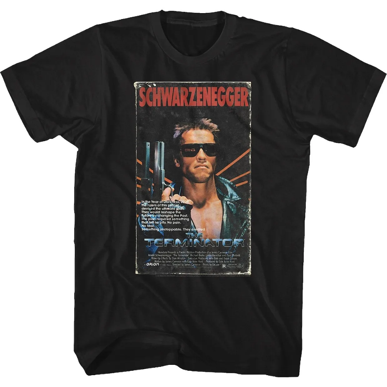 Camiseta Retro de la película clásica de Hollywood de 1984, Terminator, The Terminator, para hombre, Schwarzenegger, cómoda y transpirable, Y2K