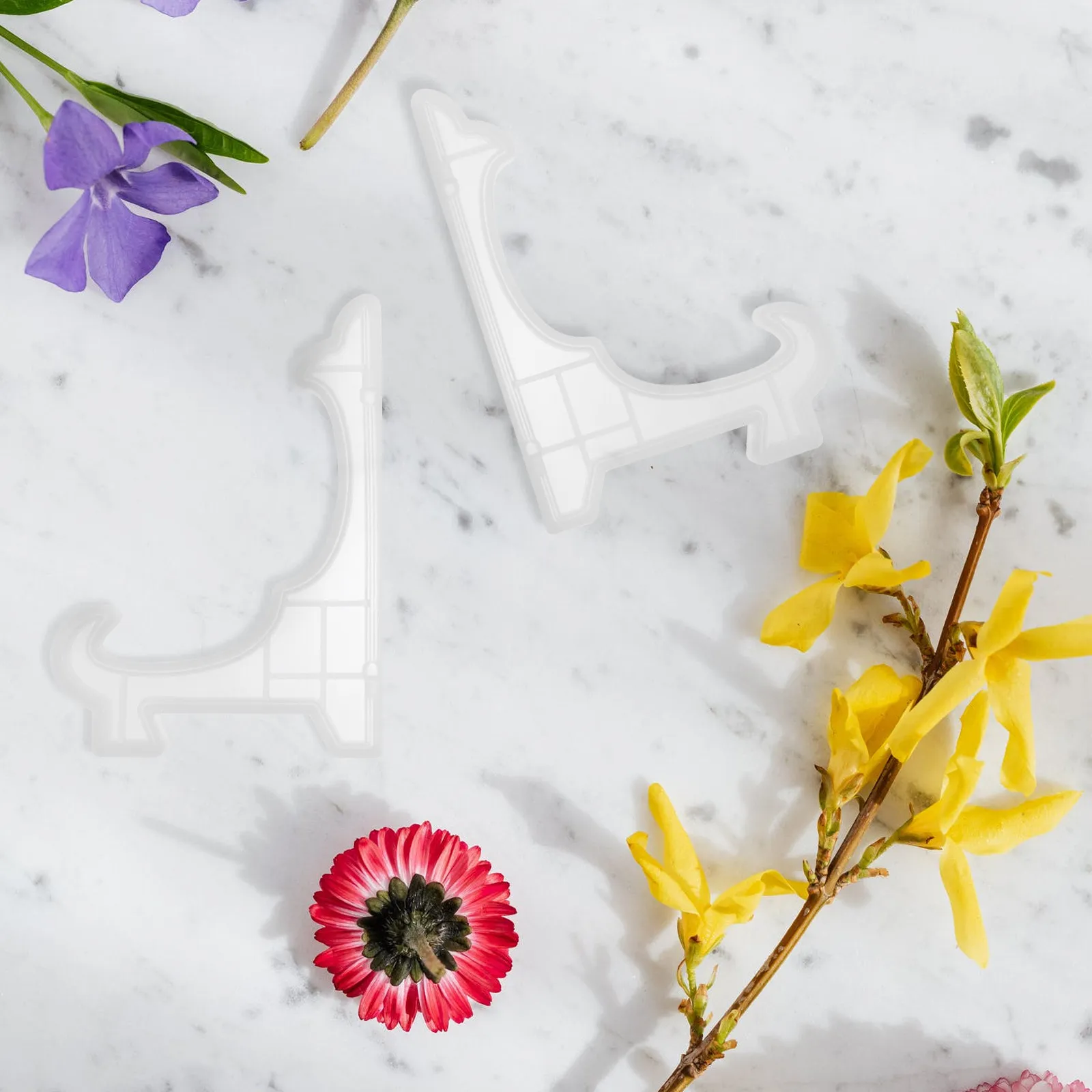 

Набор из 2 силиконовых форм для подставок-органайзеров для хранения, для изготовления поделок из кристаллической эпоксидной смолы, для декора рабочего стола, белый