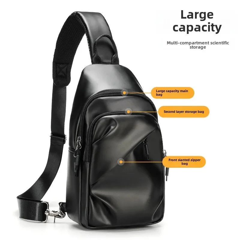 Young Men's Chest Bag, Crossbody Casual Waterproof Oxford Cloth Small Backpack High-capacity Personalized Trendy Shoulder bag 가방