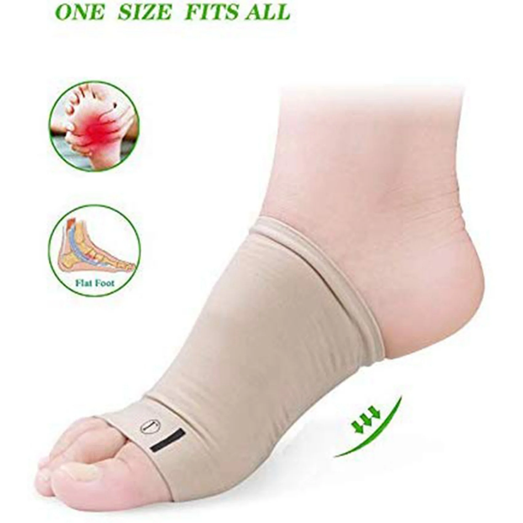 NEW-6X Compression Arch Support With Comfort Gel Pad,Arch Brace For Flat Feet Cushions For Women & Men