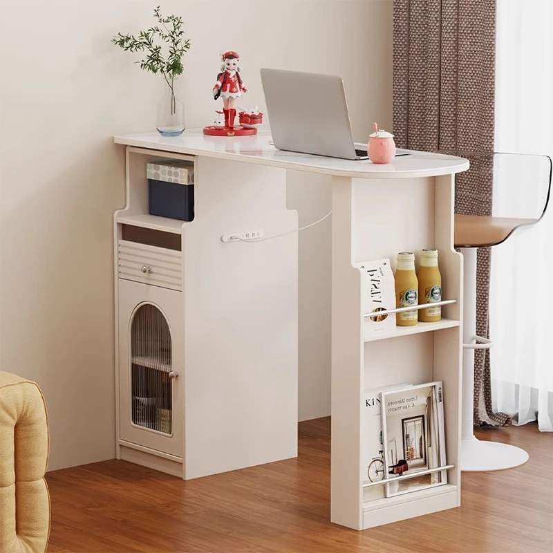 

LH cream wind bar counter rotatable rock slab living room water bar counter against the wall partition strip