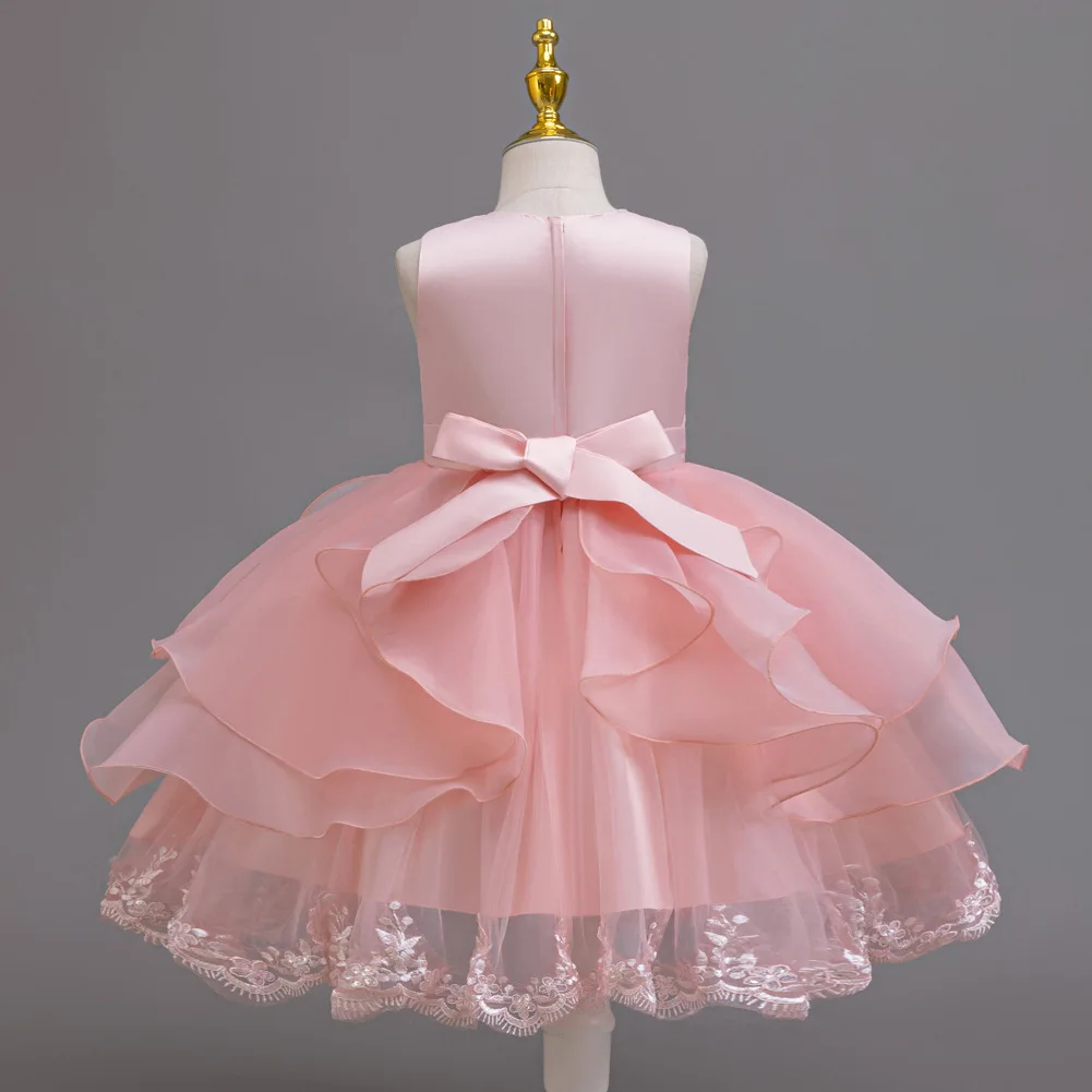 Summer New Children's Princess Dress Girls' Piano Performance Dress Small Host Pong Dress Birthday Evening Dress