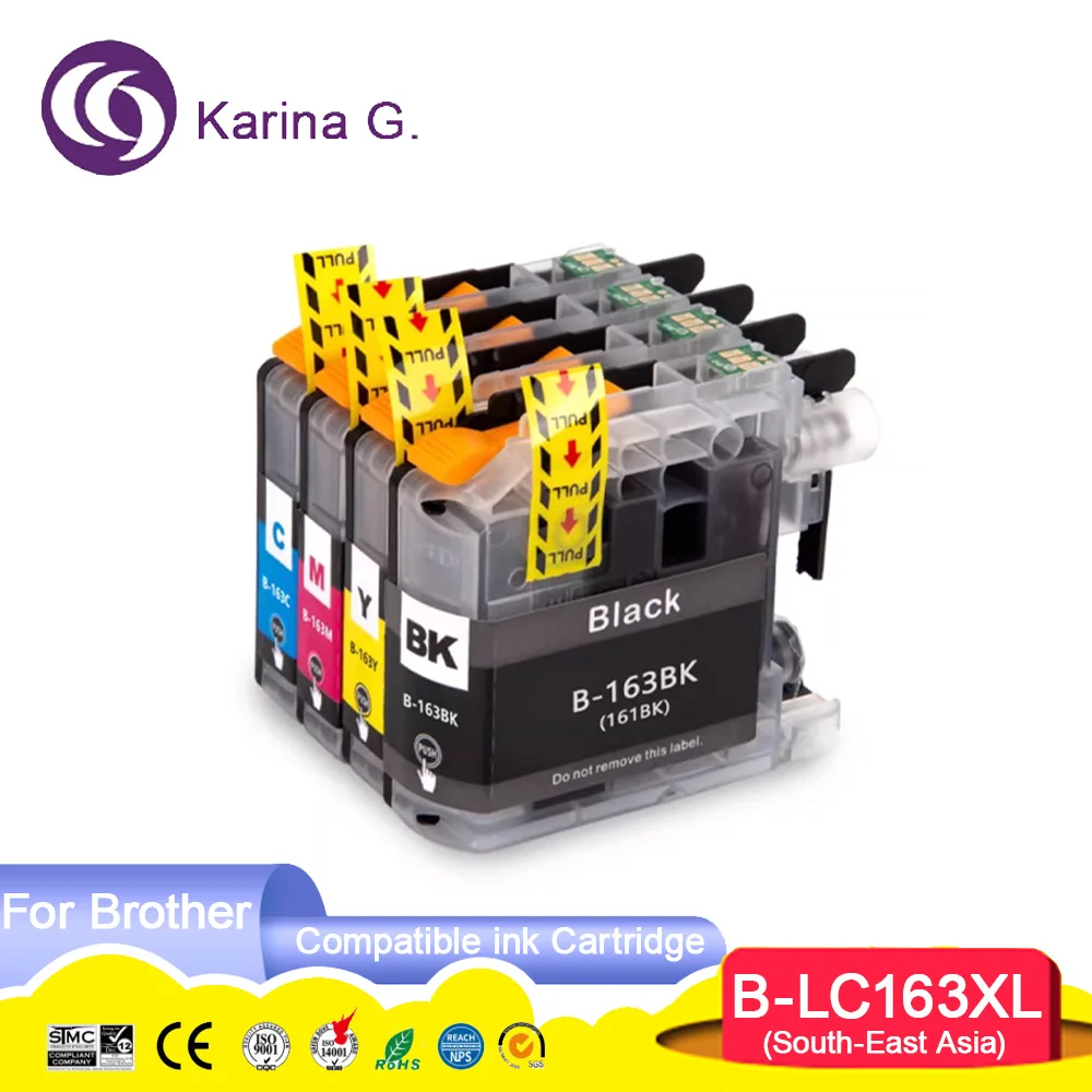 LC161 LC163 Compatible Color Inkjet Ink Cartridge for Brother DCP-J152W/J552DW/J752DW MFC-J245/470DW/650DW/J870DW Printer