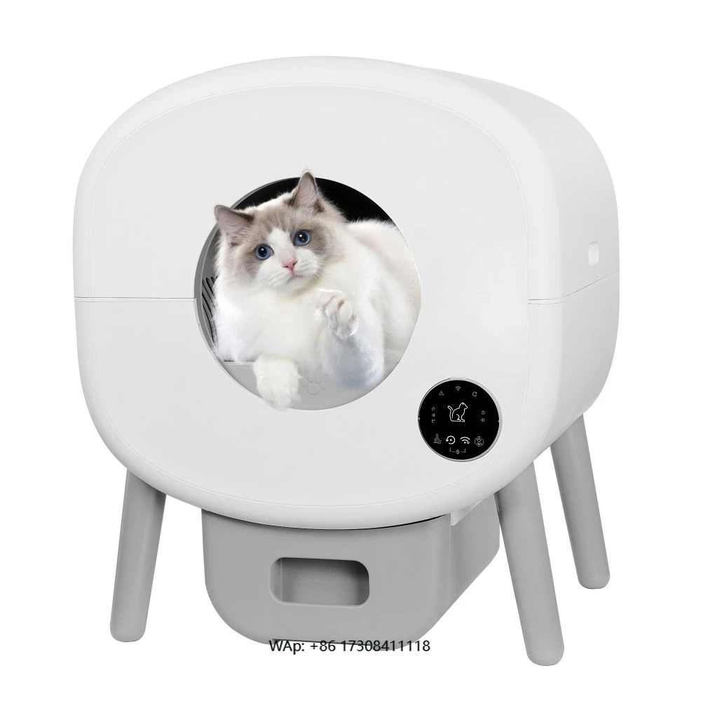 

Automatic Smart Cat Box, Large Capacity Self-Cleaning Cat Box with Infrared/Gravity