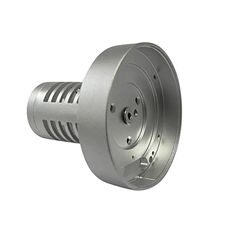 CNC Machined Aluminum Motor Cover with Ventilated Shaft and Mounting Hole