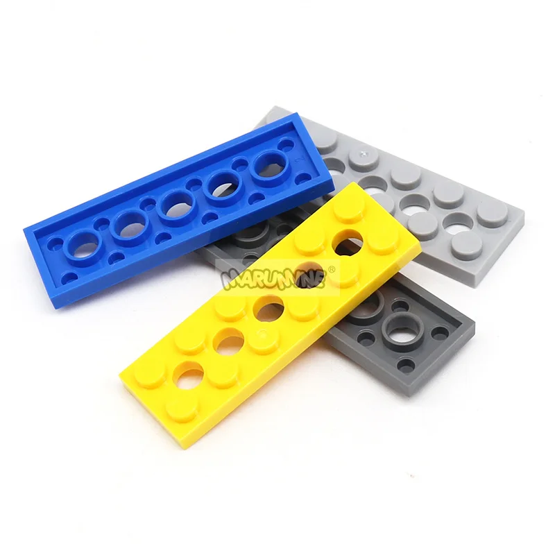 Marumine 100 peças placa de tecnologia moc 2x6 com 5 furos 32001 peças clássicas acessórios modelo de plástico montagem diy brinquedos infantis