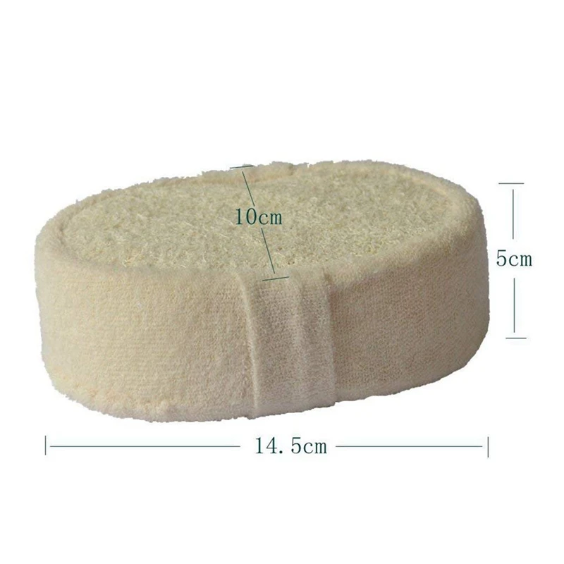 Esponja de Luffa Natural para baño, exfoliante de ducha para todo el cuerpo, cepillo de masaje saludable, 6 uds.