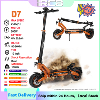 RCB D7/D7PRO Electric Scooter for Adults - 500W Motor, Dual Disc Brakes, 80-110KM Range, 150KG Load,10\