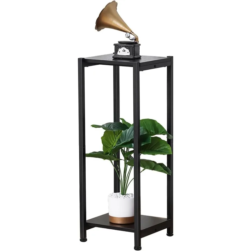 

Tall Plant Stand Indoor,31 Inch Plant Stands,2 Tier Metal Plant Stand with Heavy Duty Wood