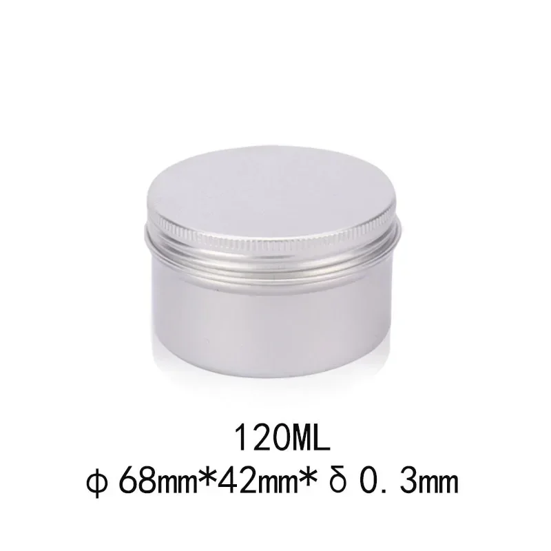 Tarro de aluminio para cosméticos, recipiente redondo con tapa para té, tarros de vela, organizador de maquillaje y crema facial, 120ml, 6/12/18/24/48 piezas