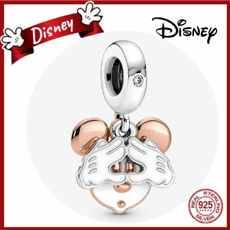 100% Sterling Silver Disney Mickey Two In One Pendant 925 Charm Fit Pancharm Bracelet Women\'s Gift Brand New