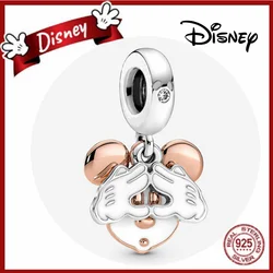 100% Sterling Silver Disney Mickey Two In One Pendant 925 Charm Fit Pancharm Bracelet Women's Gift Brand New