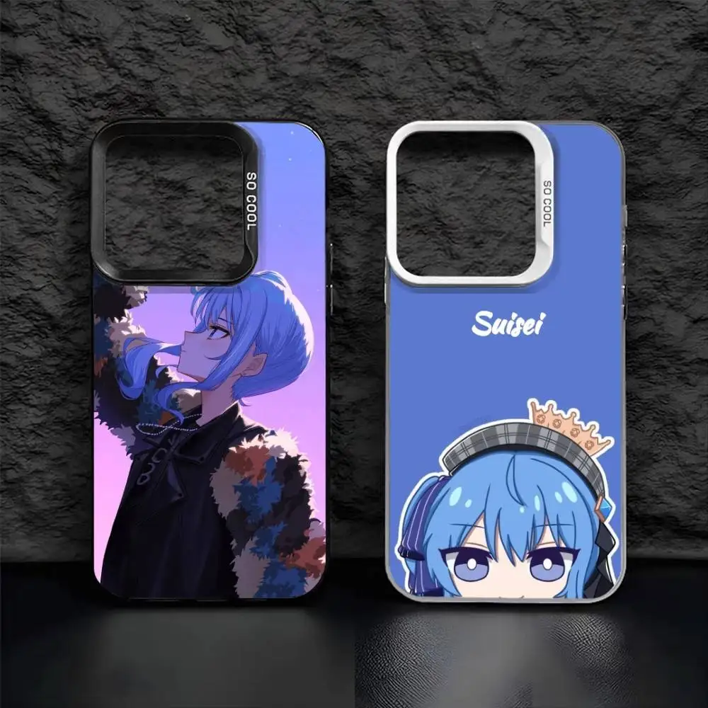 

A-Anchor H-Hoshimachi S-Suisei Phone Case For iPhone17, 16,15,14,13,12 Pro Max Black Candy Matte Shockproof Cover