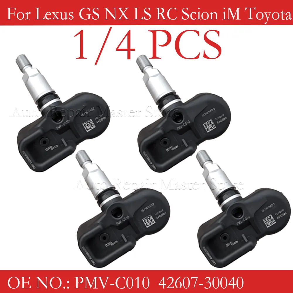 1/4PCS 315MHz For Lexus GS NX LS RC Scion iM Toyota Camry Corolla Highlander Mirai Prius C RAV4 PMV-C010 42607-30040 TPMS SENSOR