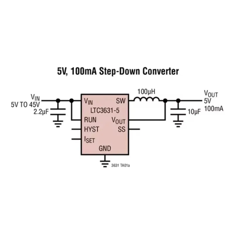 LTC3631 LTC3631EDD LTC3631IDD LTC3631EDD-5 LTC3631IDD-5 - High Efficiency, High Voltage 100mA Synchronous Step-Down Converter