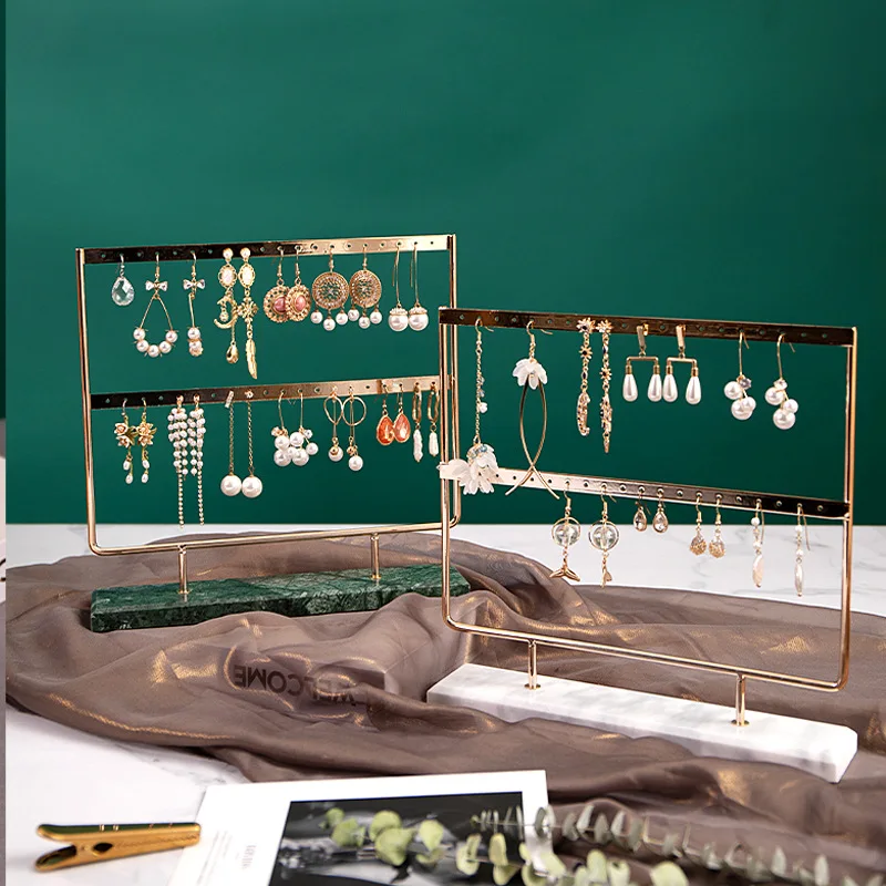 Earring display rack store shelf vertical light luxury female household stud earrings jewelry wearing earrings receive frame