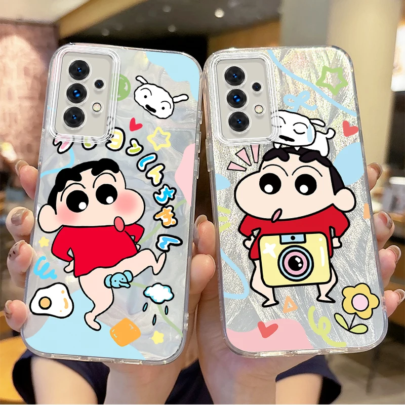 

Lovely C-Crayon Shin-chans Phone Case for Samsung Galaxy S25 S24 S23 S22 S21 Plus Ultra A73 A72 A71 A55 A54 A53 Protective Cover