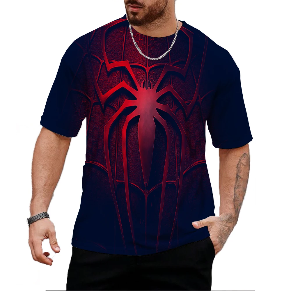 Marvel Venom Print, Men's T-shirt, Round Neck Short Sleeve Tops, Patterned T-shirt, Men's Summer Wear, Men's Clothing ﻿